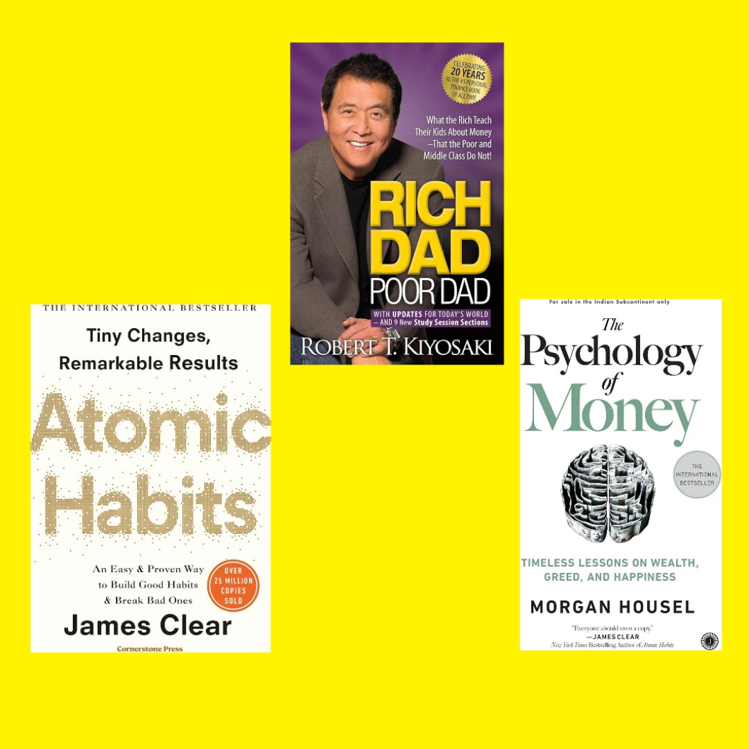 Atomic Habits, The Psychology of Money and Rich Dad Poor Dad (English Version)